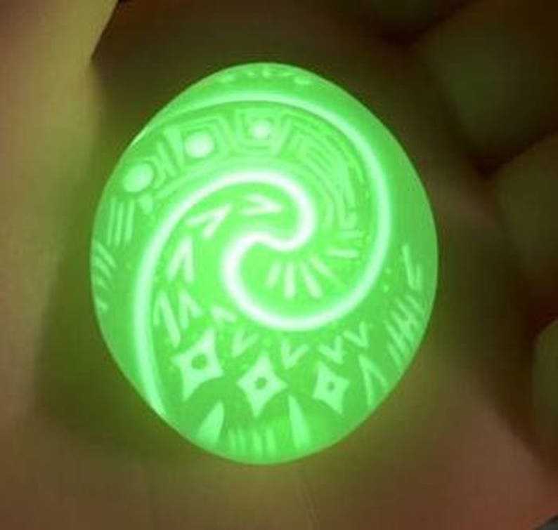 Moana Heart of Te Fiti Glow in the Dark Iron on Patch Etsy