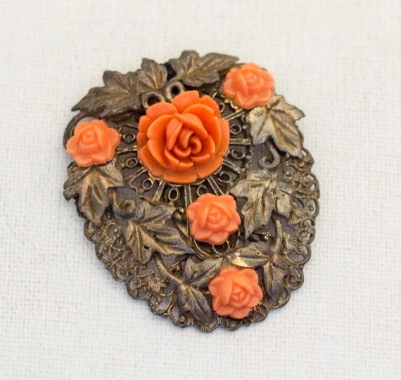 Large Floral Victorian Hair Clip, Large Hair Clip,