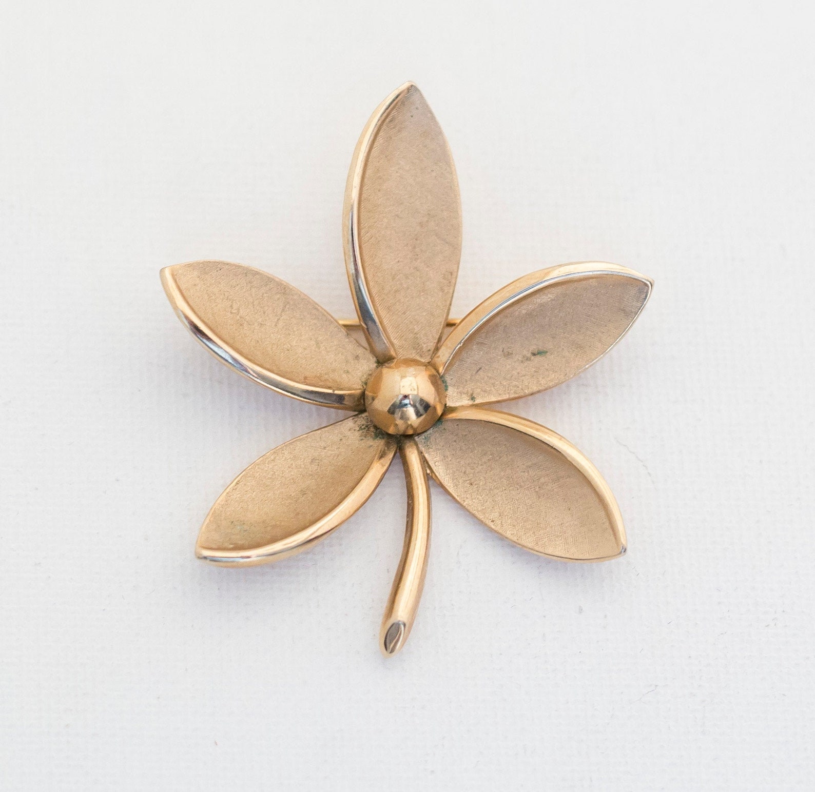 Trifari Brooch Vintage Broach Trifari Jewelry Golden Flower Etsy