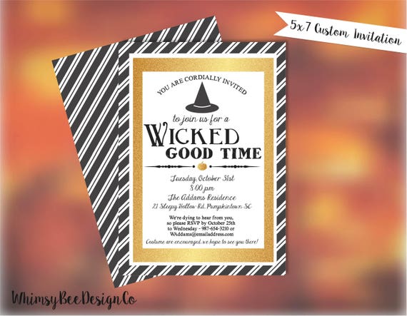 Halloween Get together Invites - Grownup Halloween Invite - Dress Occasion Printable Halloween Witch Invitation Gold Invitation Wicked Fantastic Year photo relating to Printable Halloween Party Invitations called Halloween Bash Invites - Grownup Halloween Invite - Gown Occasion Printable Halloween Witch Invitation Gold Invitation Wicked Wonderful Season