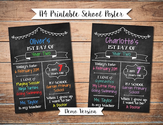 First Day of School Blackboard First Day of School Blackboard