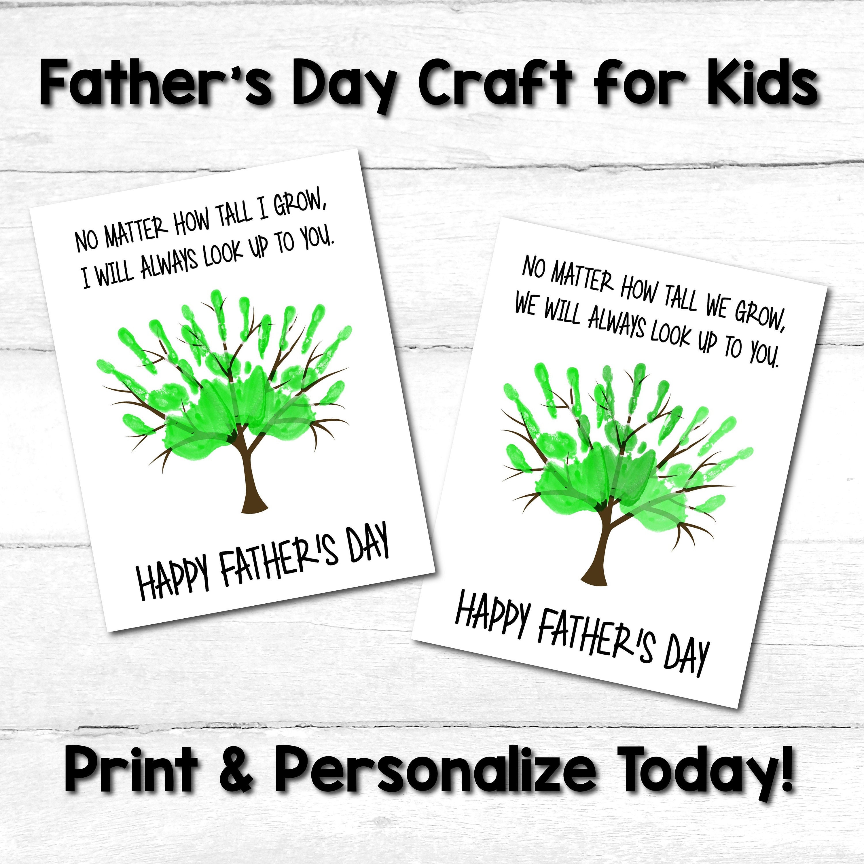 Fathers Day Handprint Gift No Matter How Tall I Grow Etsy