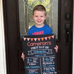 First Day of School Reusable Chalkboard Printable Sign Back to School ...