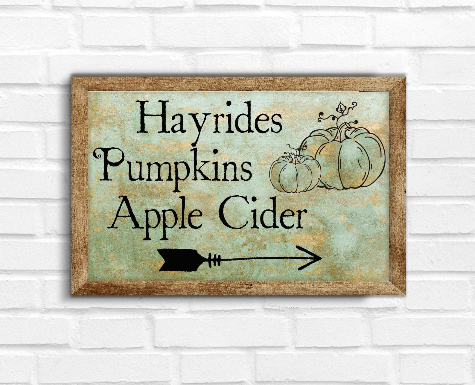 Fall Printable Sign, Rustic Autumn Wall Art, Vintage Harvest Print ...