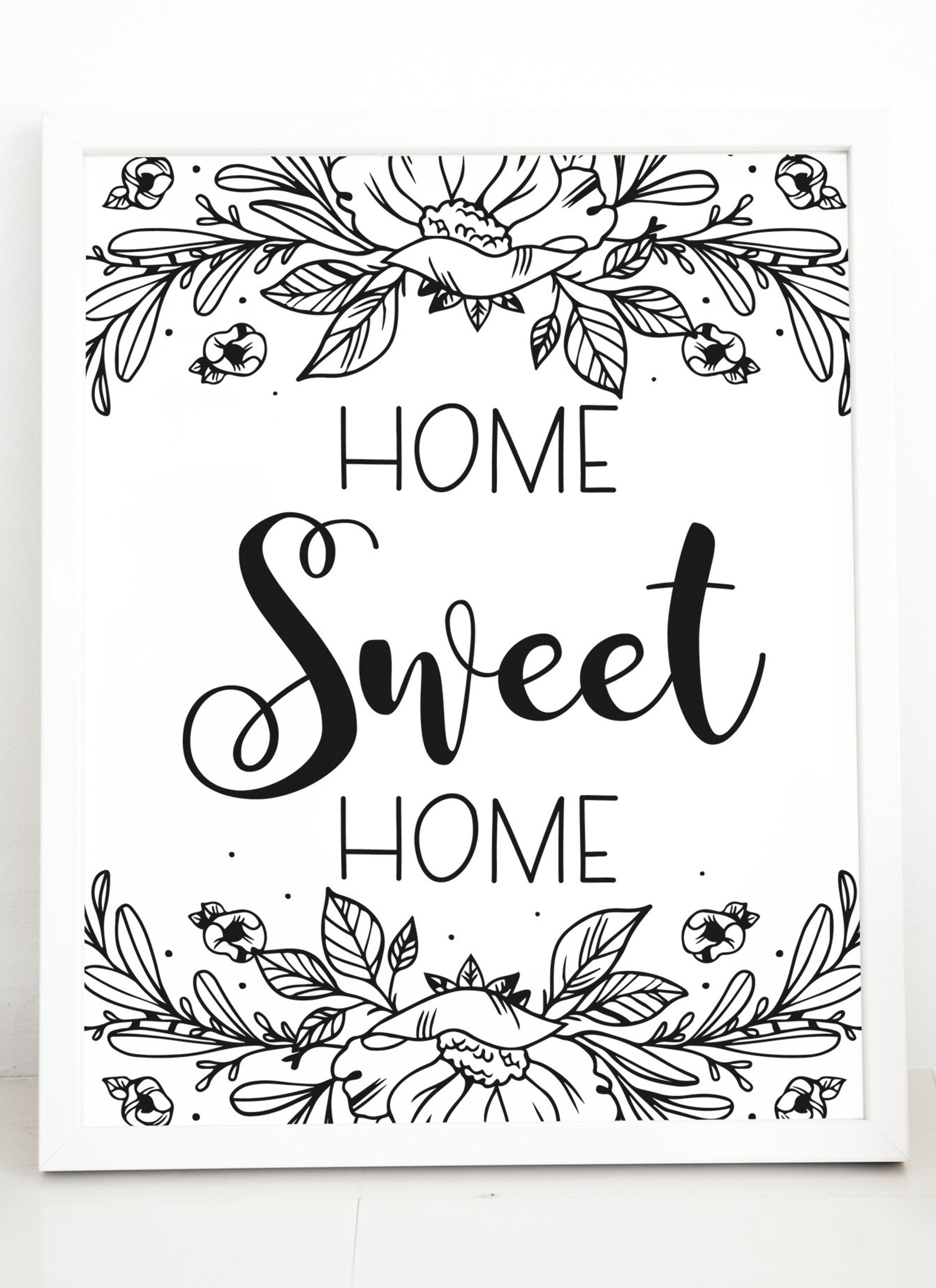Home Sweet Home Sign Farmhouse Printable Rustic Decor - Etsy