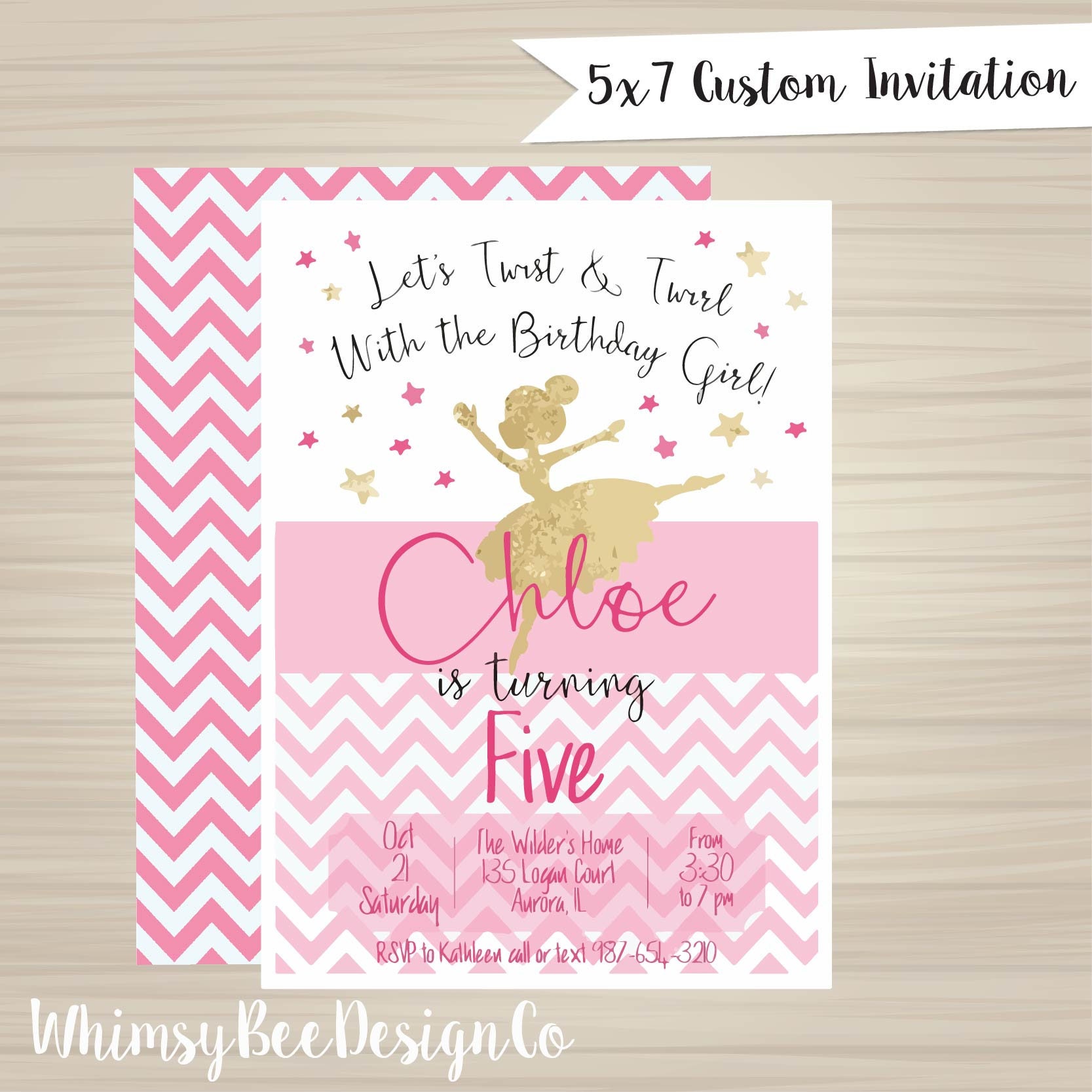 Printable Ballerina Invitation, Ballerina Invitation, Ballerina ...