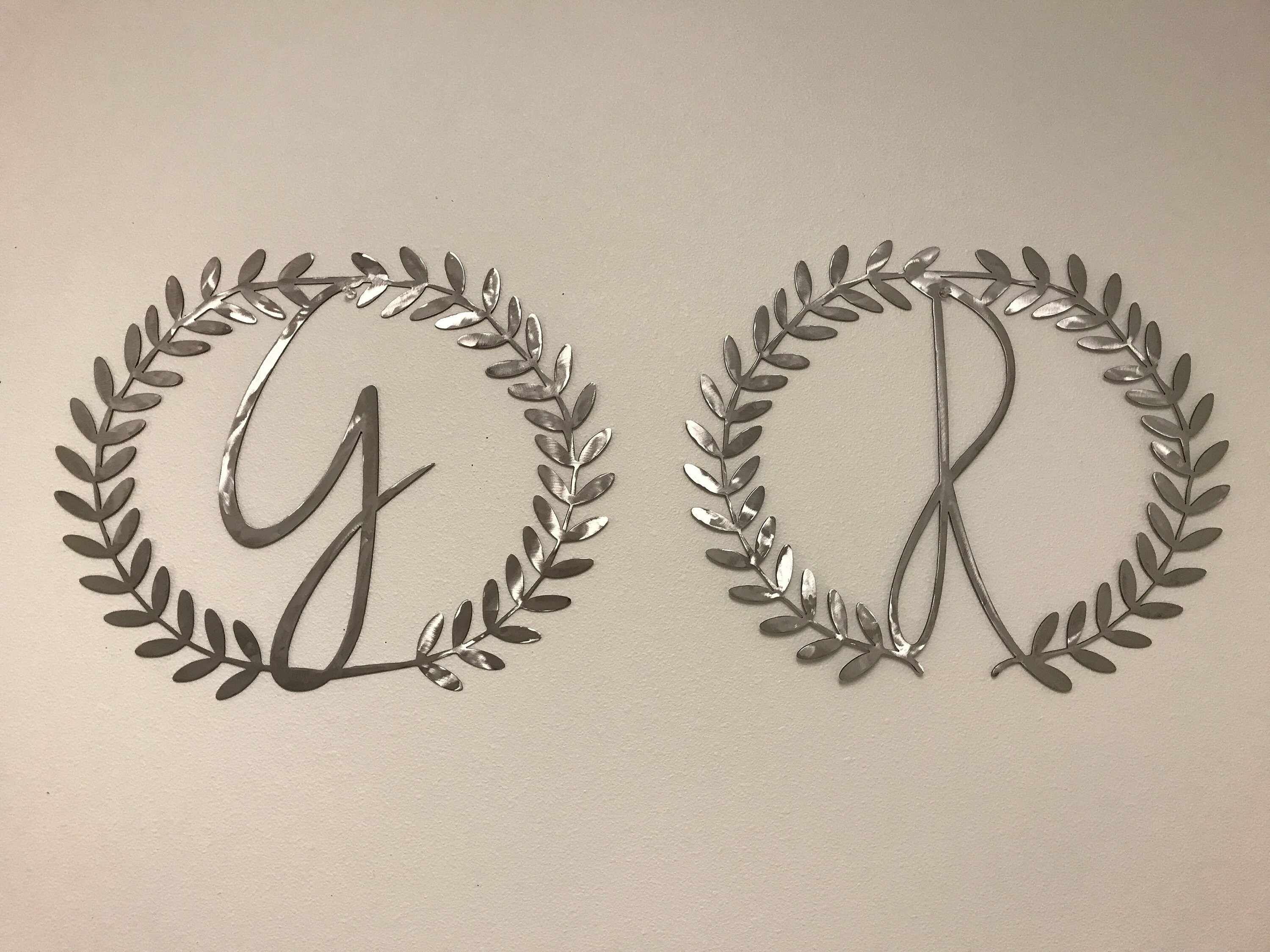 Metal Custom Initials Wall Sign | Etsy