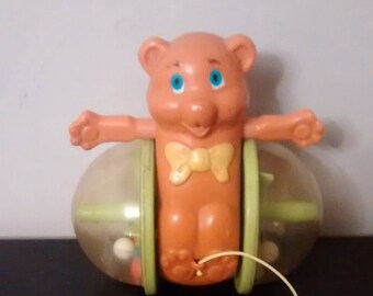 Vintage 1978 Fisher Price Bear Pull Toy #642