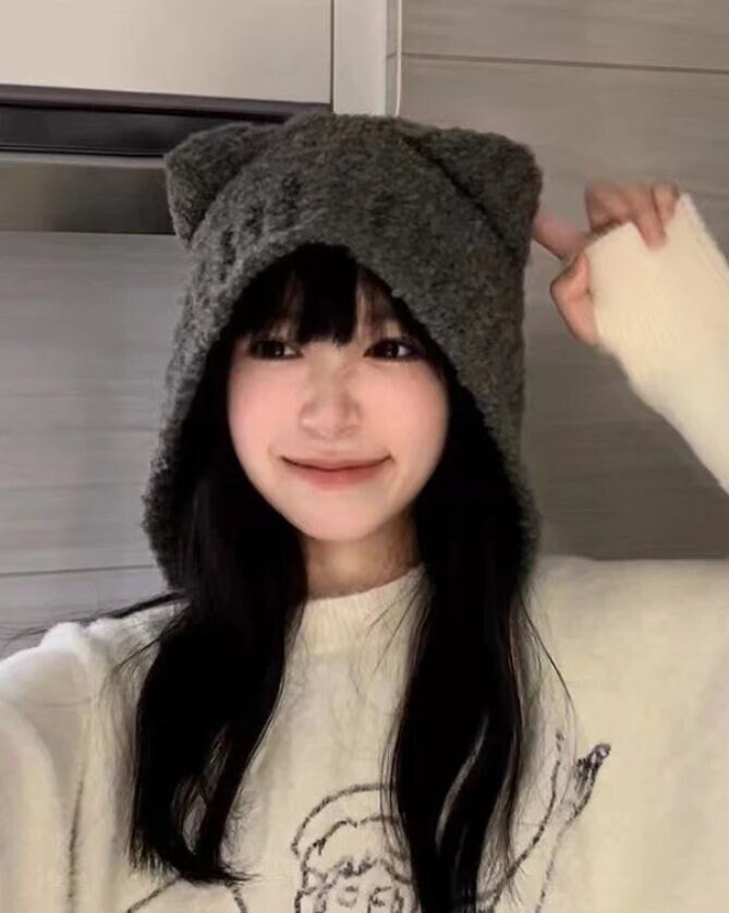 Autumn and Winter Cute Safety Bear Hat for Women Warm Etsy