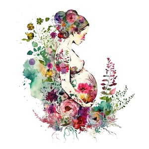 Pregnant mother PNG, baby shower digital art. Pregnant belly illustration, baby girl boy mothers day, mom mother to be png pregnancy