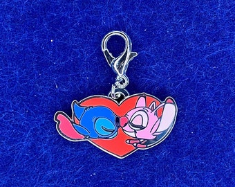 Stitch & Angel Charm Disney Zipper Pull