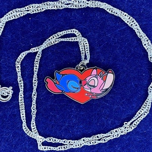 BJPERFMS Conjunto Collar y Pendientes Stitch, Joyas de Mujer