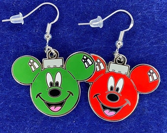 Mickey Mouse Christmas Ornament Disney Earrings