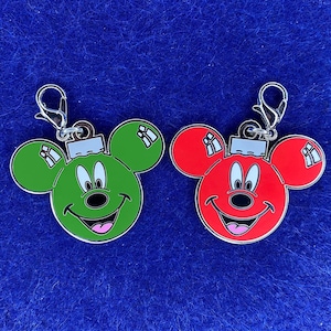 Mickey Mouse Christmas Ornament Disney Zipper Pull Charm