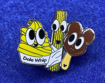 Disneyland Snacks Dole Whip Churro y Mickey Bar Disney Fantasy Pin