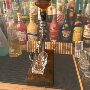 Liquor Alcohol Whiskey Vodka Dispenser Stainless Steel For Bar Mancave 750 ml
