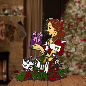 Christmas Belle Beauty and the Beast Disney Fantasy Pin