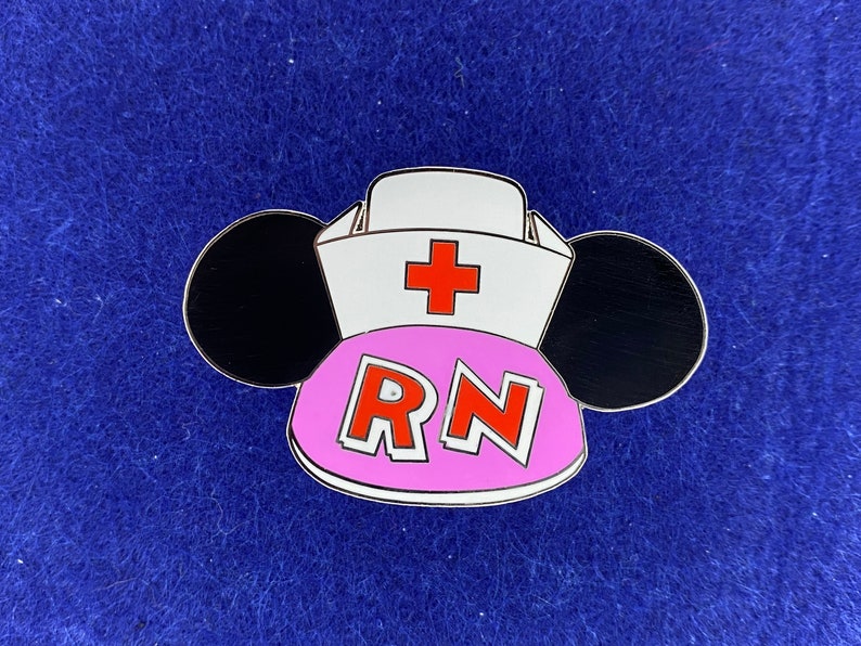 Support RN Mickey and Minnie Ears Disney Fantasy Pin Registered Nurse image 1