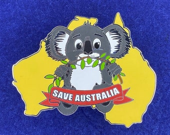 Lewis The Koala Save Australia Enamel Pin