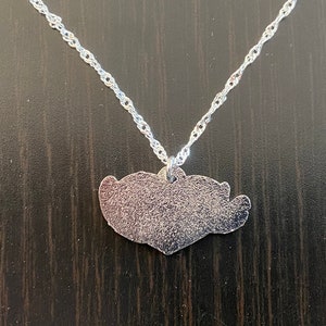 Puede incluir: Un collar de cadena de plata con un colgante de coraz&oacute;n de plata.