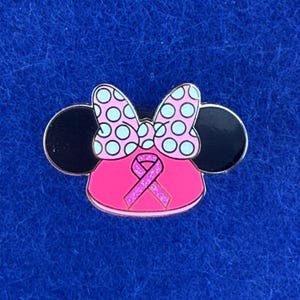 Brustkrebs Bewusstsein Minnie Maus Ohren Disney Fantasy Pin 3,25mm
