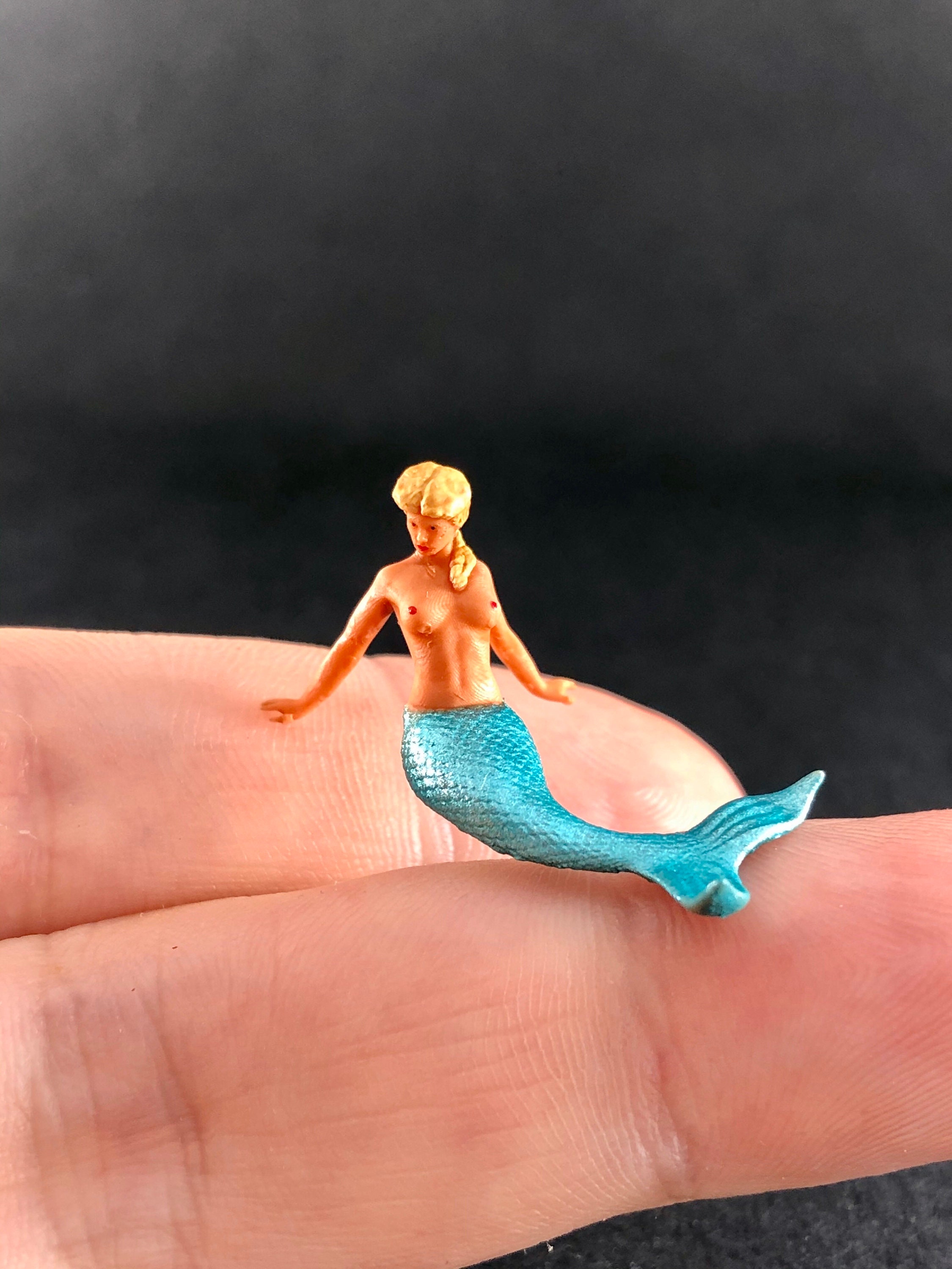 Miniature Mermaid Micro Mermaid Figurine Etsy