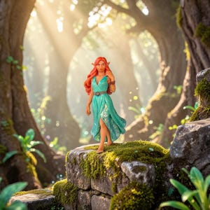 Hand Painted 30mm Scale Miniature Elf Figurine - Unique Fantasy Decor