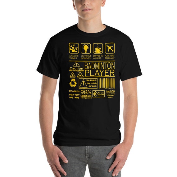 t shirt badminton