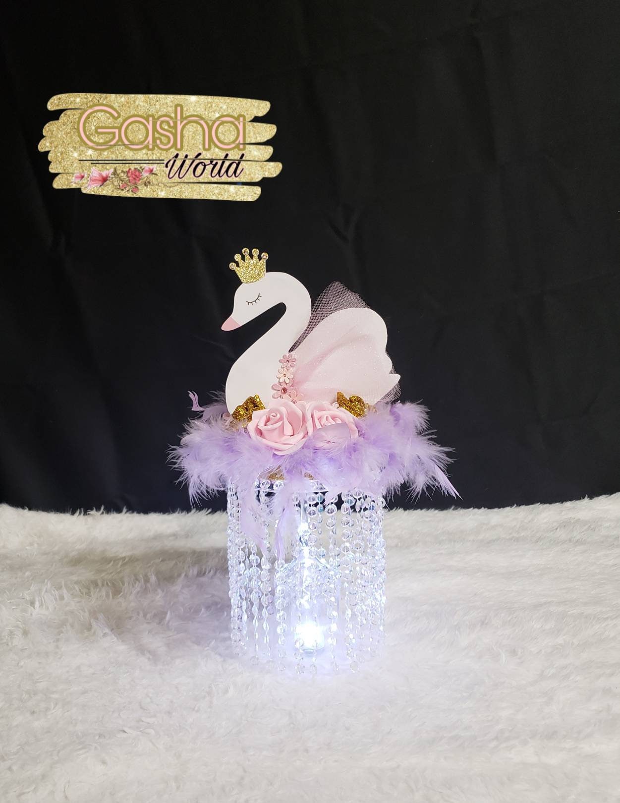 Swan baby sale shower centerpieces