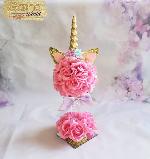 1 Pc Unicorn Centerpiece Baby Shower Birthday Decoration Theme Girl
