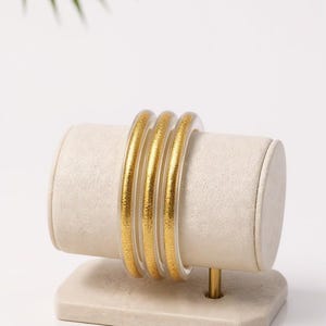Gold Jelly Bangles / Sizes Newborns to Adults