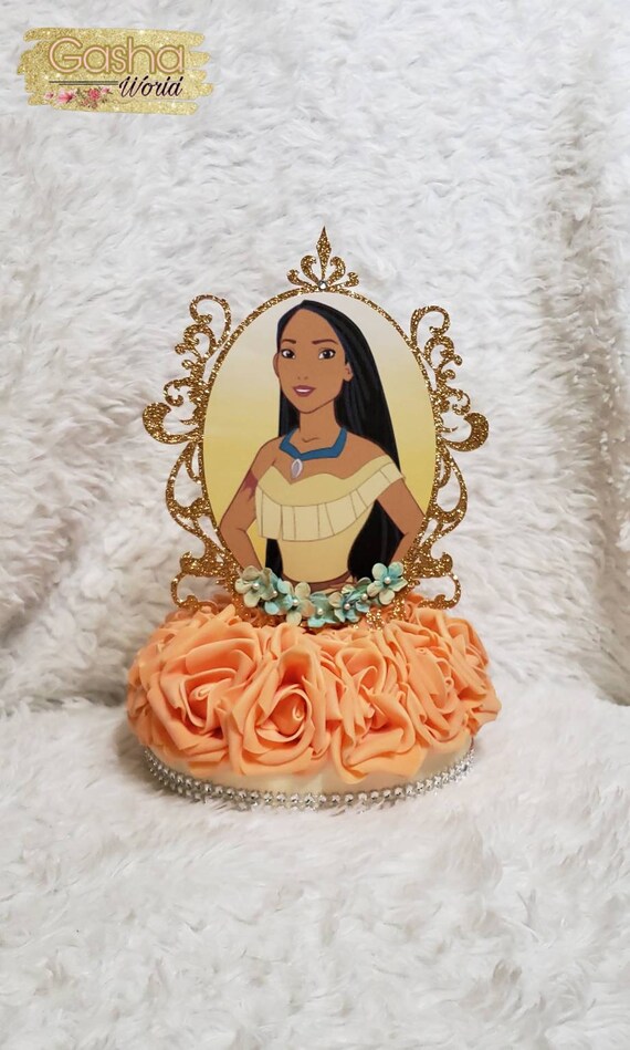 1 Pc Pocahontas Centerpiece Pocahontas Cupcake Topper Disney Etsy