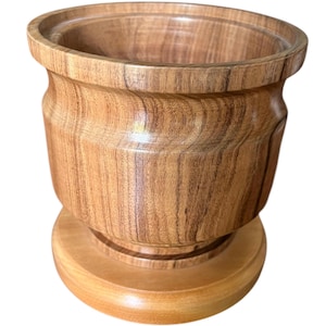 Hand Turned Exotic Wood Bowl Mirado and Yellowheart Display Piece One of a Kind