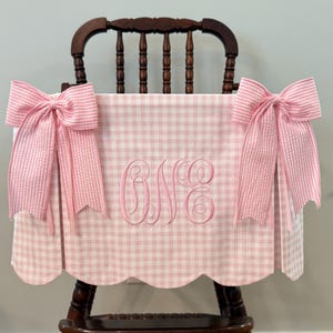 First Birthday, Highchair Banner, First Birthday Girl, Gingham Highchair banner