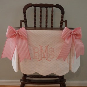 First Birthday Girl, First Birthday Highchair Banner, Pink Highchair Banner, Monogramed highchair banner.