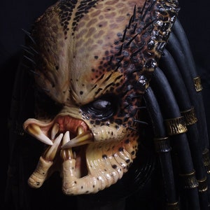 Alien Creature Mask- Options include RAW, Painted, Painted with Dreads and Paint with Dreads and Rings