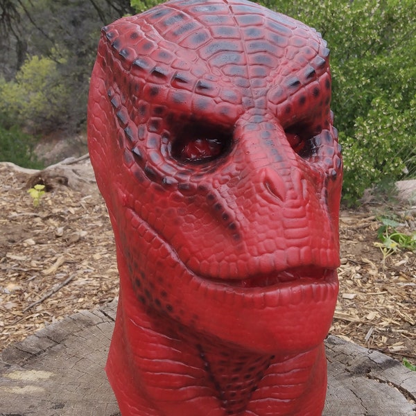 Painted Reptilian Mask- Wearable Costume Piece