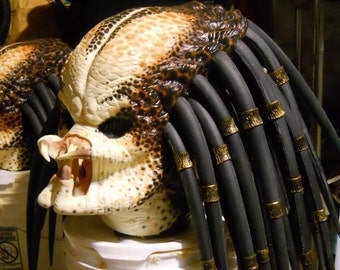 Alien Creature Mask- Paint Up P1 Style with dreads and rings