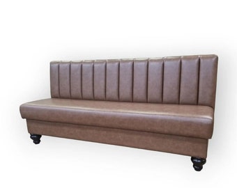 old saddle faux leather fluted Banquette Fitted Bench Booth Seating -Cafe, Kitchen, Bar kitchen seating conservatory furniture ,home bar