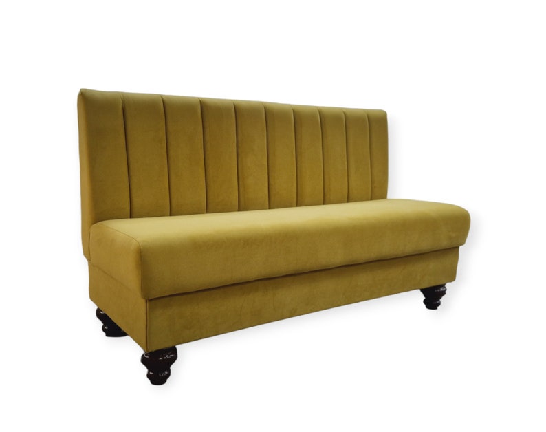 Ochre Modular Fluted Banquette Fitted Bench Booth Seating - Cafe ...