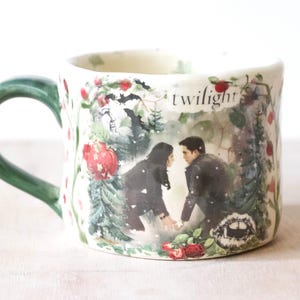 Millie&#39;s Pottery Ceramic Hand Made Mug - Twilight Breaking Dawn Round Large Mug