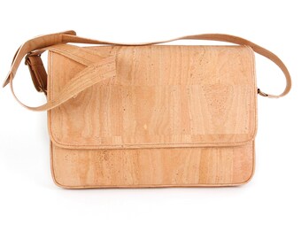 Conscious Premium Vegan Cork Leather Dirt /& Water Repellent Durable Minimalist Unisex Briefcase Handmade in Portugal