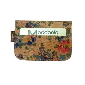 Tarjetero de corcho vegano ecológico / Diseño duradero y fino / Regalo perfecto para ella / Hecho a mano con corcho portugués