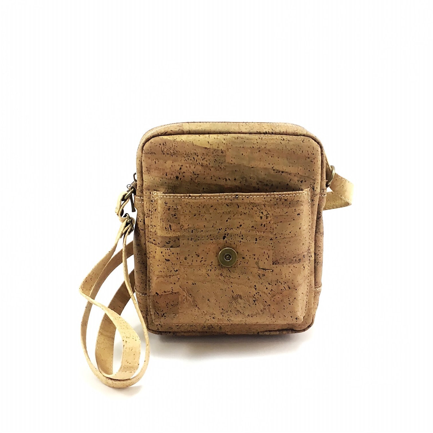 Cork Messenger Bag Vegan Leather Messenger Bag Birthday Gift Etsy