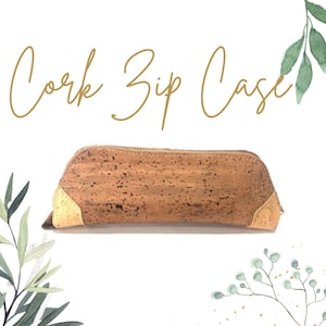 Eco-Friendly Cork Pouch with Full Zip Closure - Handmade, Vegan, Sustainable - Perfect Gift for Her