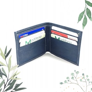 Cartera de corcho vegana ecológica para hombre, diseño delgado y plegable, regalo ideal para el esposo