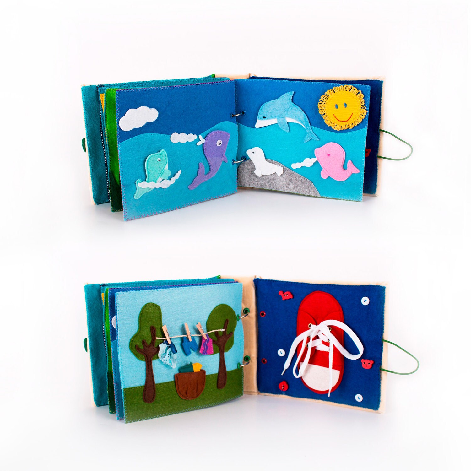 Toddler Quiet Activity Educational Book, Fine Motor Skills Development ...