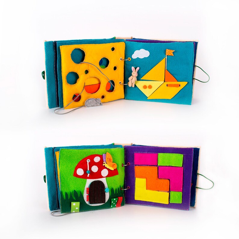 Toddler Quiet Activity Educational Book, Fine Motor Skills Development ...