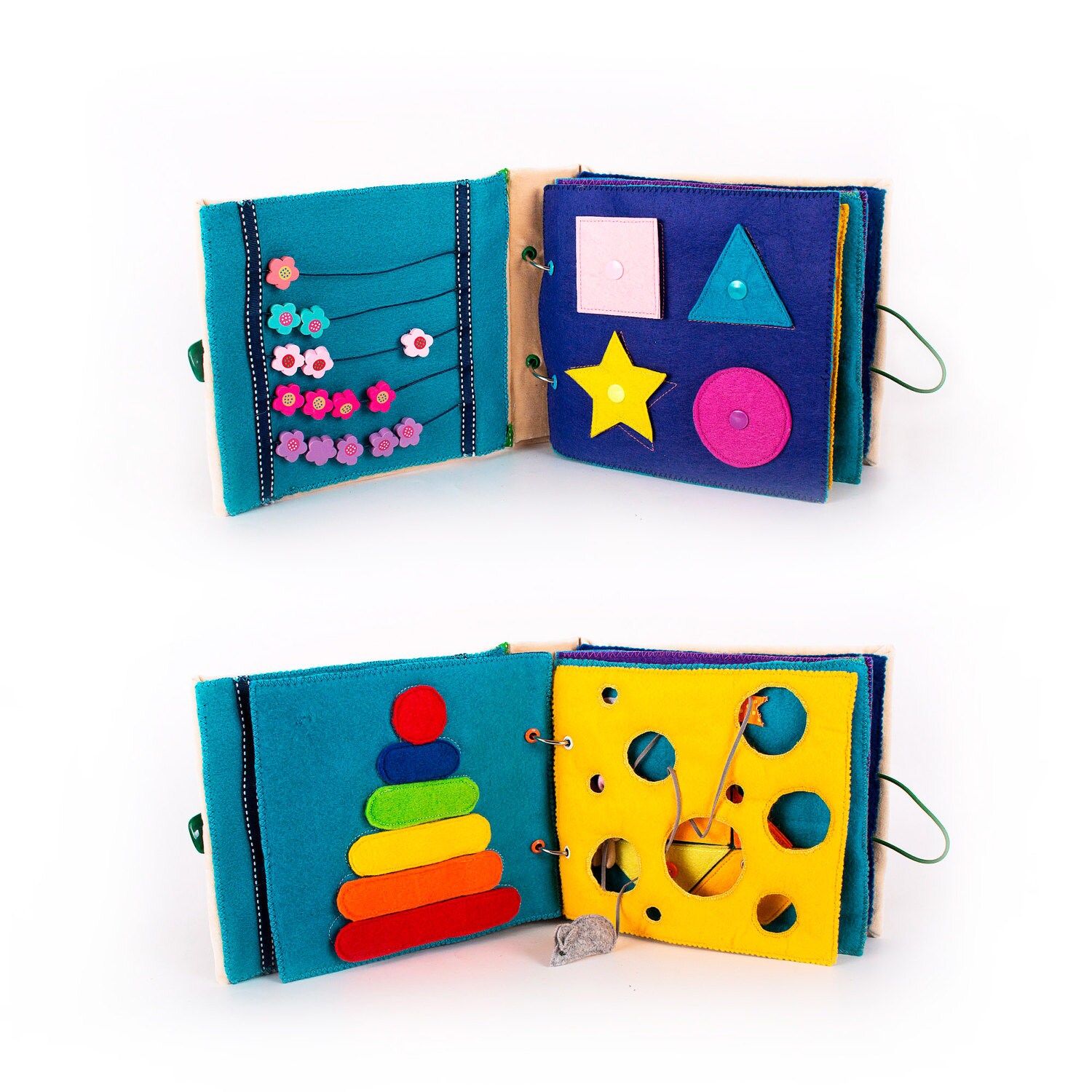 Toddler Quiet Activity Educational Book, Fine Motor Skills Development ...