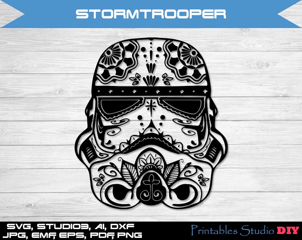 Download Stormtrooper mandala Cricut Design Space Silhouette ...